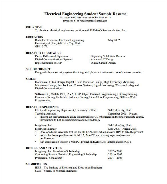 Resume Template for Fresher 10 Free Word Excel PDF