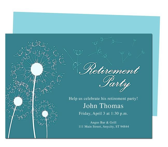 Winds Retirement Party Invitation Templates DIY printable