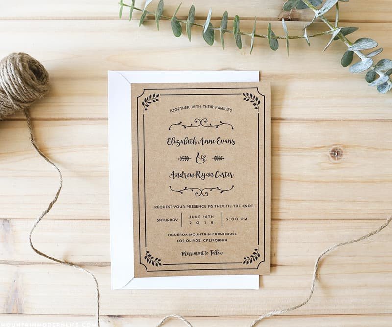 FREE Printable Wedding Invitation Template
