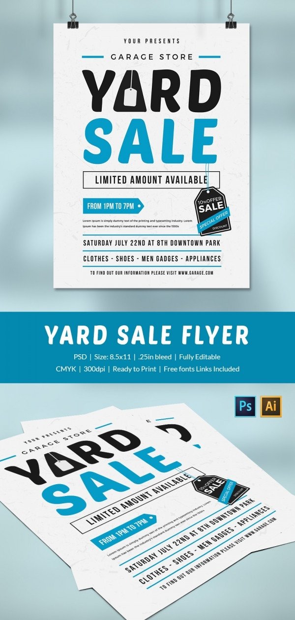14 Best Yard Sale Flyer Templates & PSD Designs