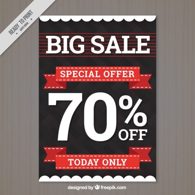 Modern big sale flyer template Vector