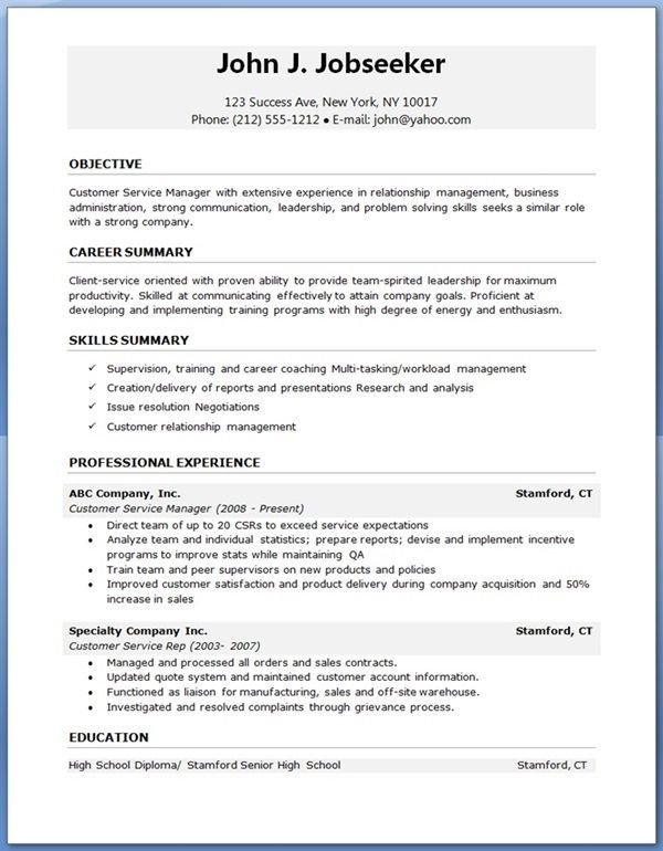 Free Resume Samples Download Sample Resumes