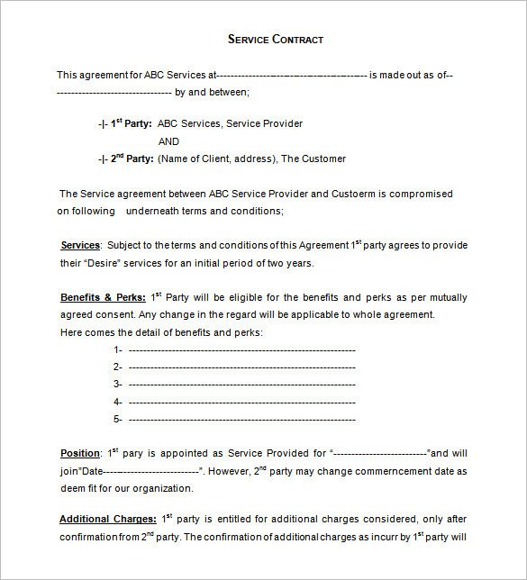 16 Service Contract Templates Word Pages Google Docs