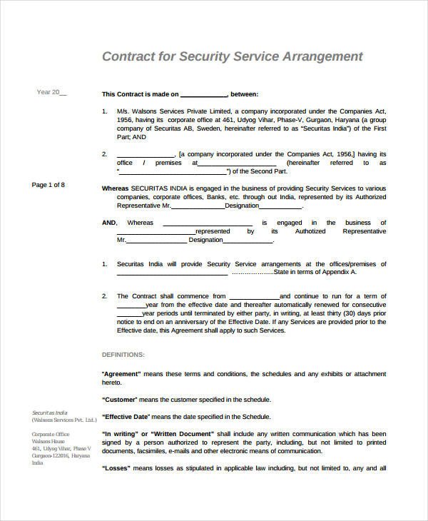 21 Simple Service Agreements Word PDF