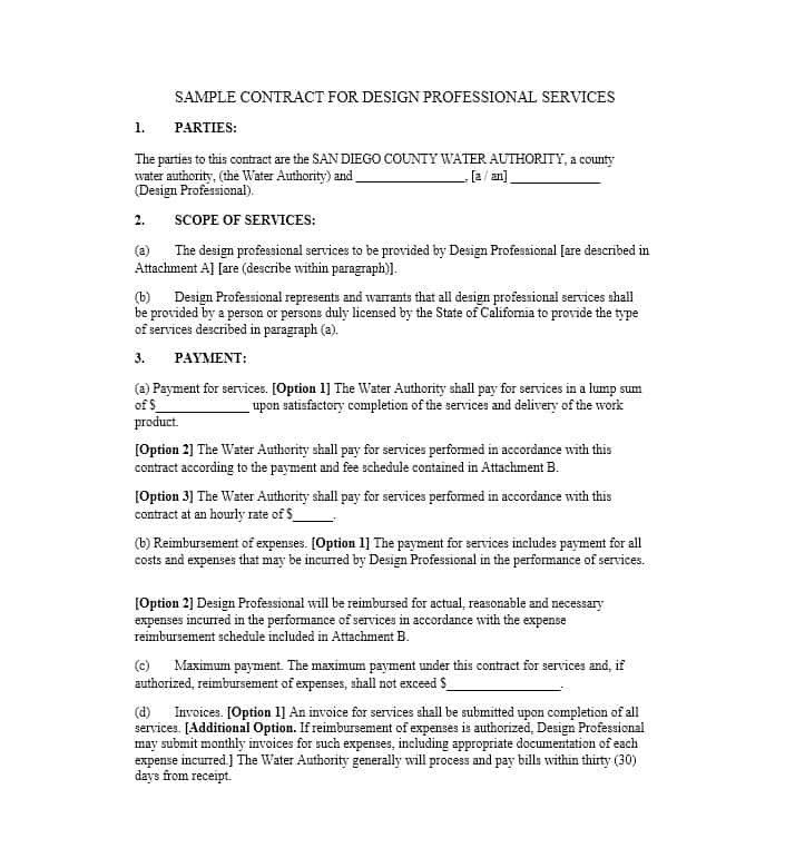 50 Professional Service Agreement Templates & Contracts
