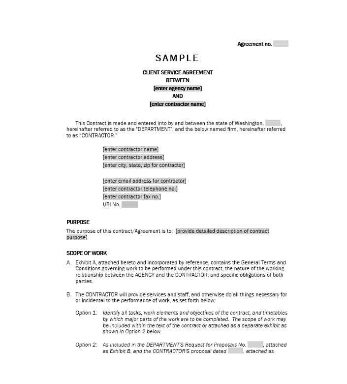 50 Professional Service Agreement Templates & Contracts