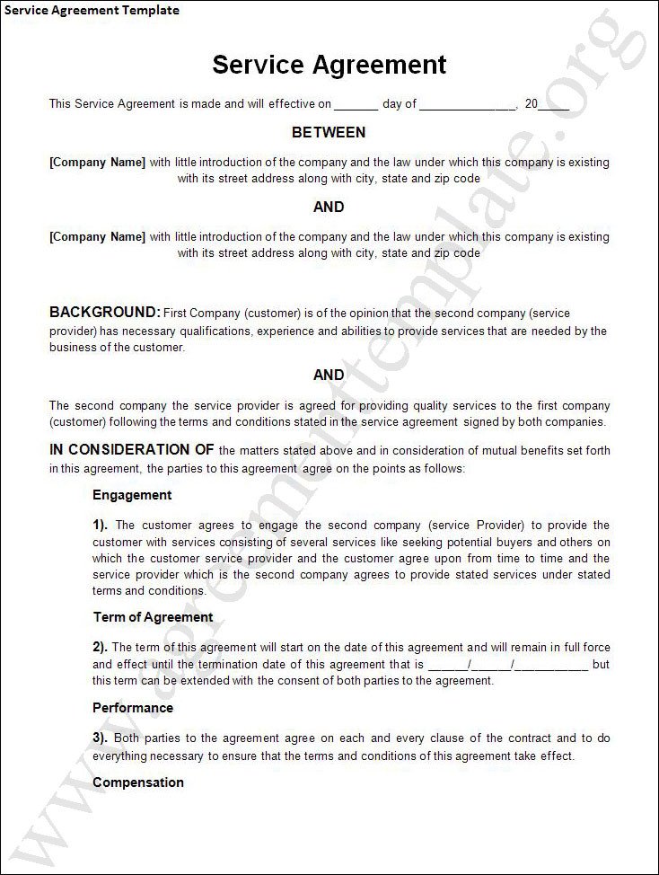 Agreement Template Category Page 1 efoza