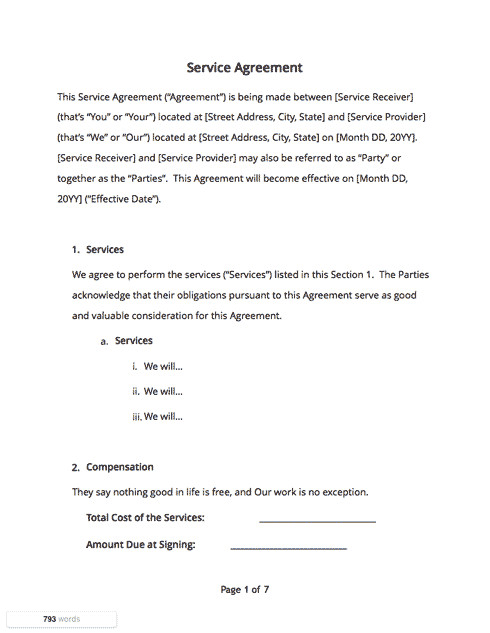Contract Templates and Agreements with Free Samples