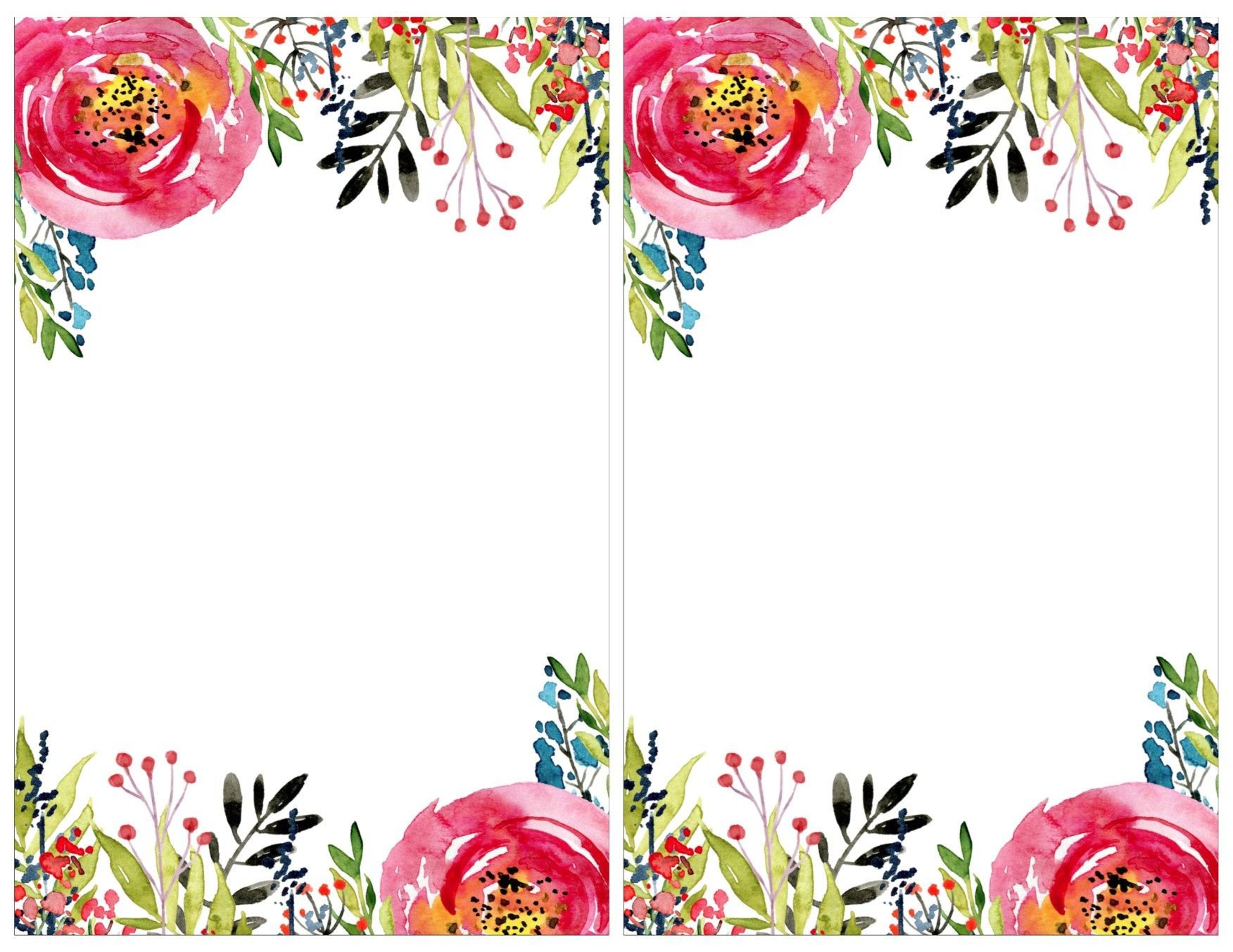 Floral Invitation Template free printable