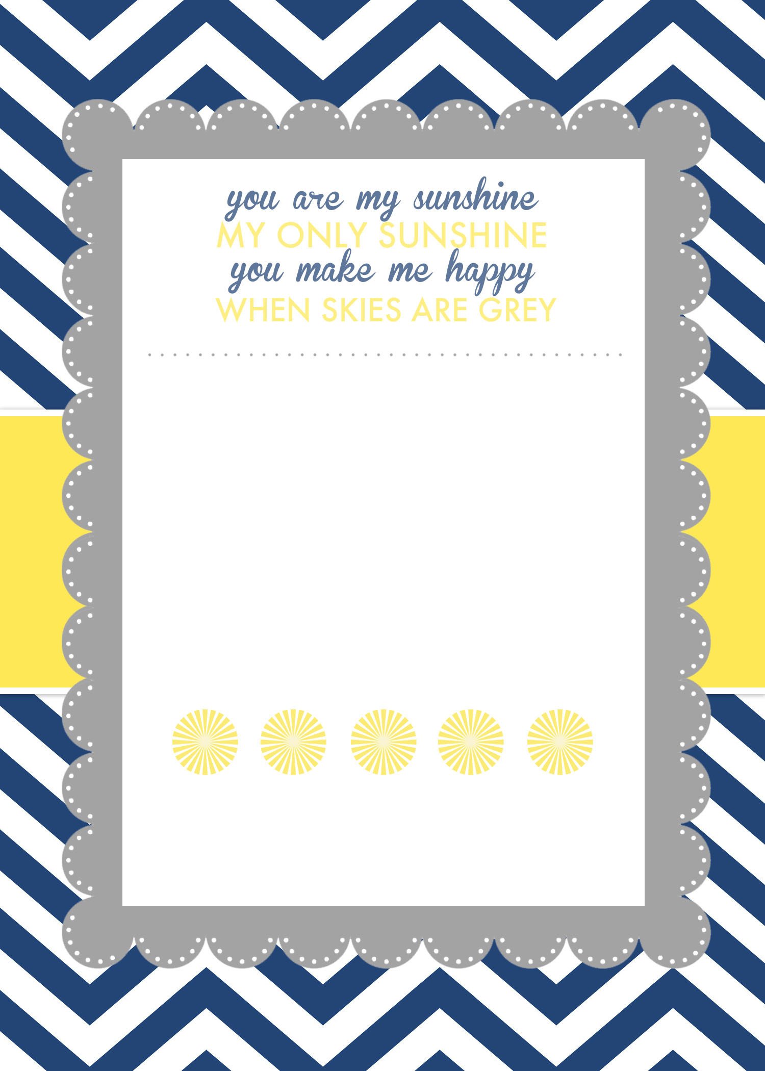 You Are My Sunshine Baby Shower Printables How to Nest