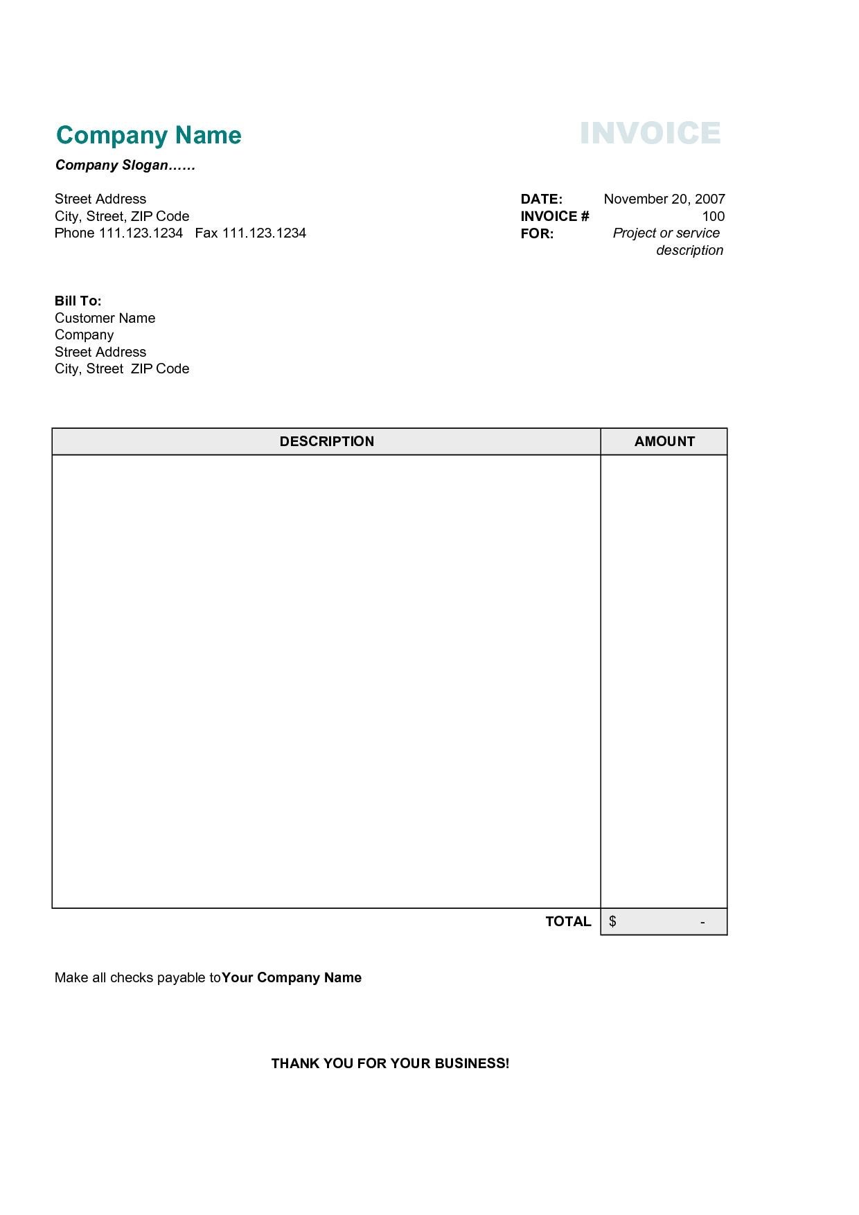 17 best photos of printable mercial invoice sample