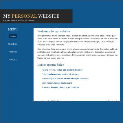 Simple Personal Template Free website templates in css
