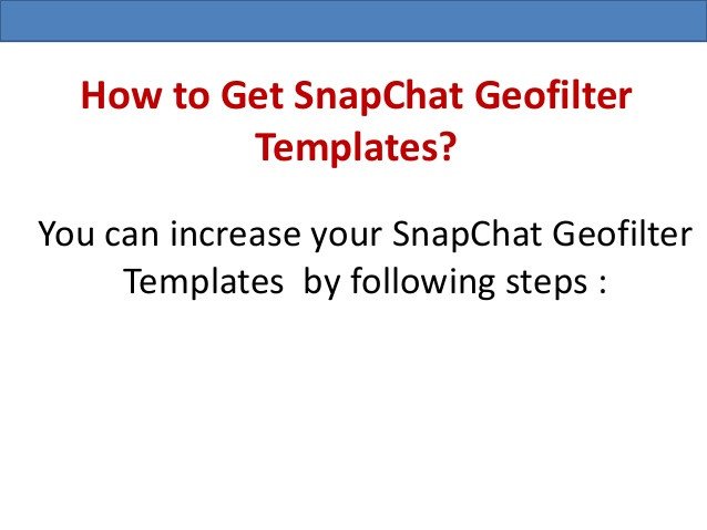 Buy Snapchat Geofilter Template