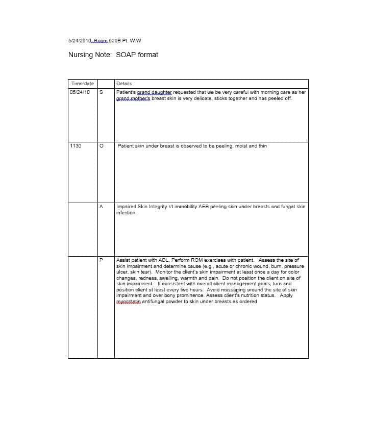 40 Fantastic SOAP Note Examples & Templates Template Lab