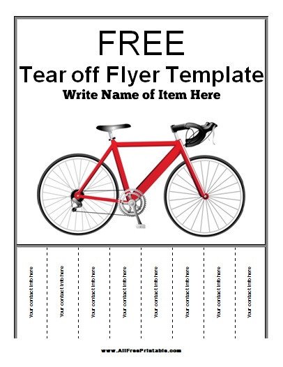 Tear f Flyer Template Free Printable