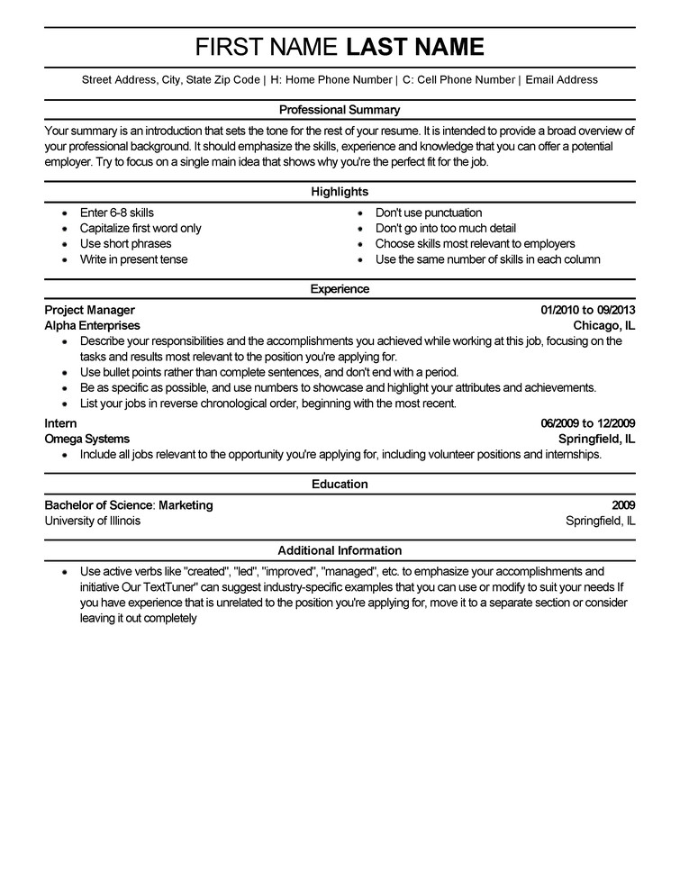 Free Resume Templates Fast & Easy