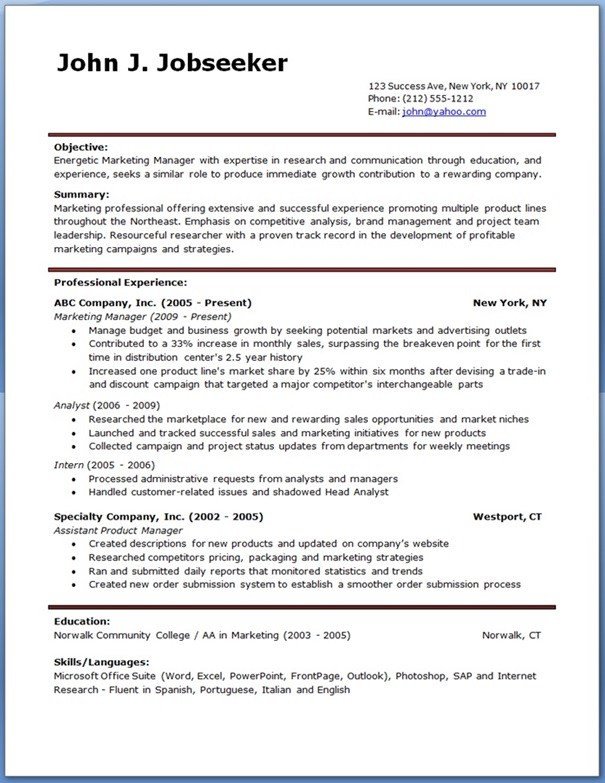 Free Resume Templates Resume Cv