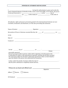 Power of Attorney Form Template Download