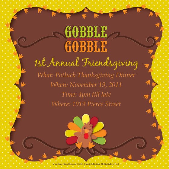 1st Annual Friendsgiving line Invitations & Cards by