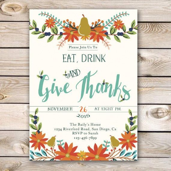 Best 25 Thanksgiving invitation ideas on Pinterest