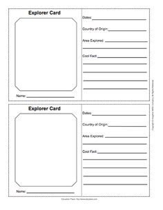 Printable Trading Card Template