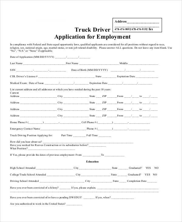 Free Application Forms