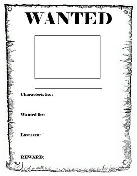 Wanted Poster template by Miss DB