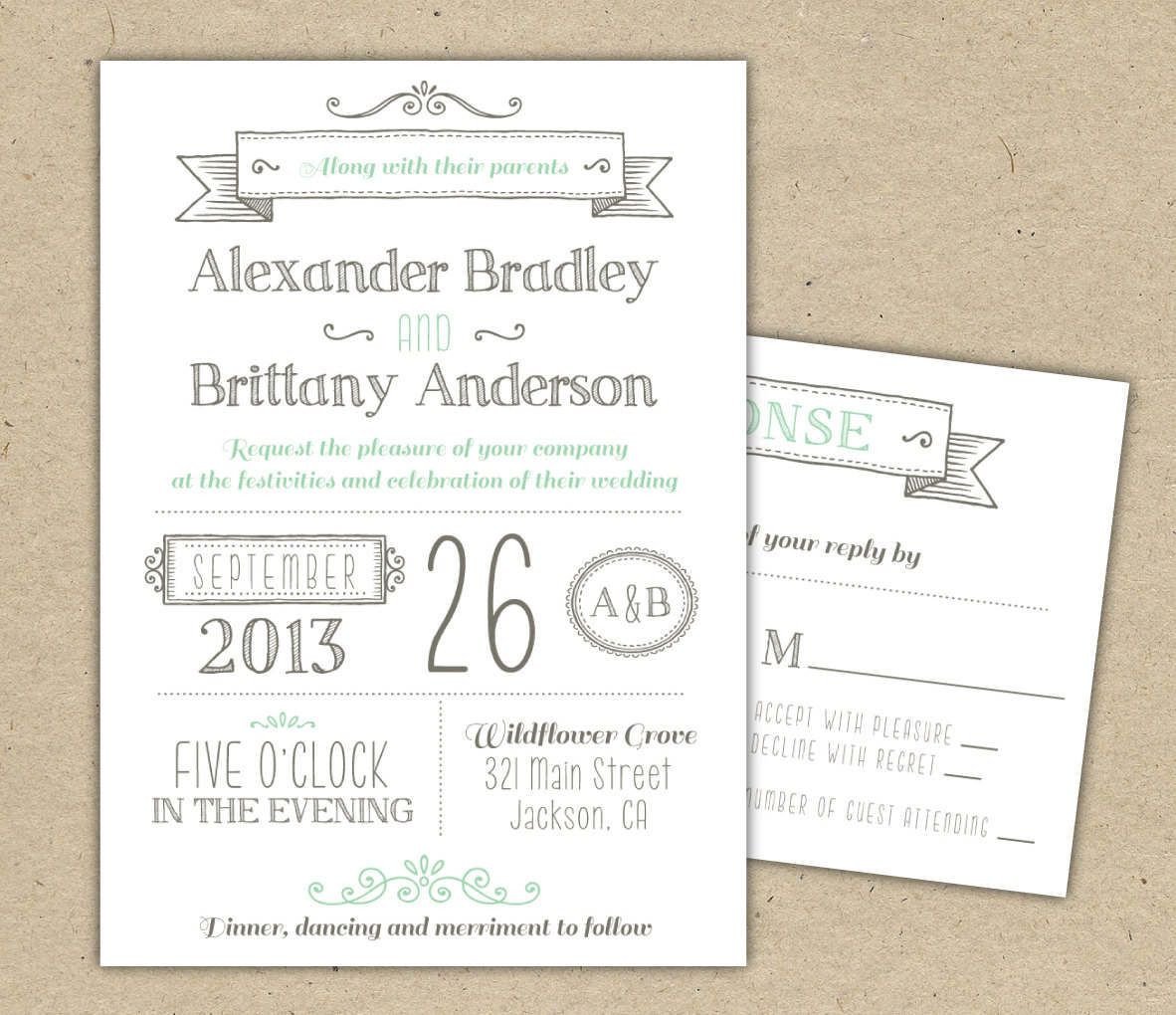 Wedding Invitations Template Free Download