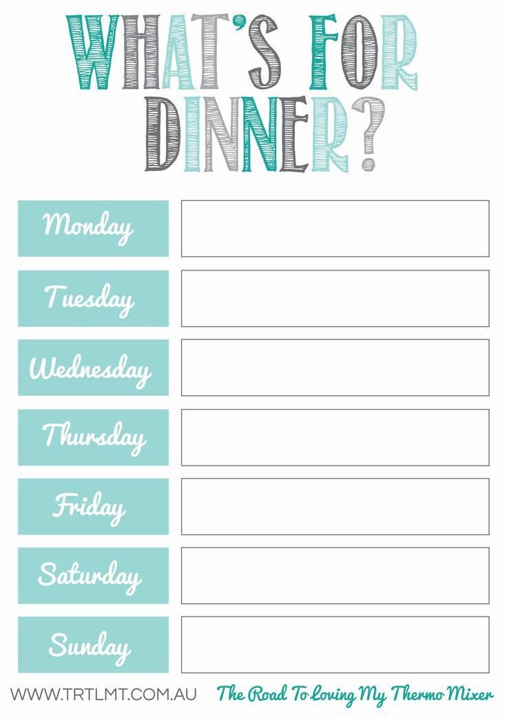 Free meal planning printables