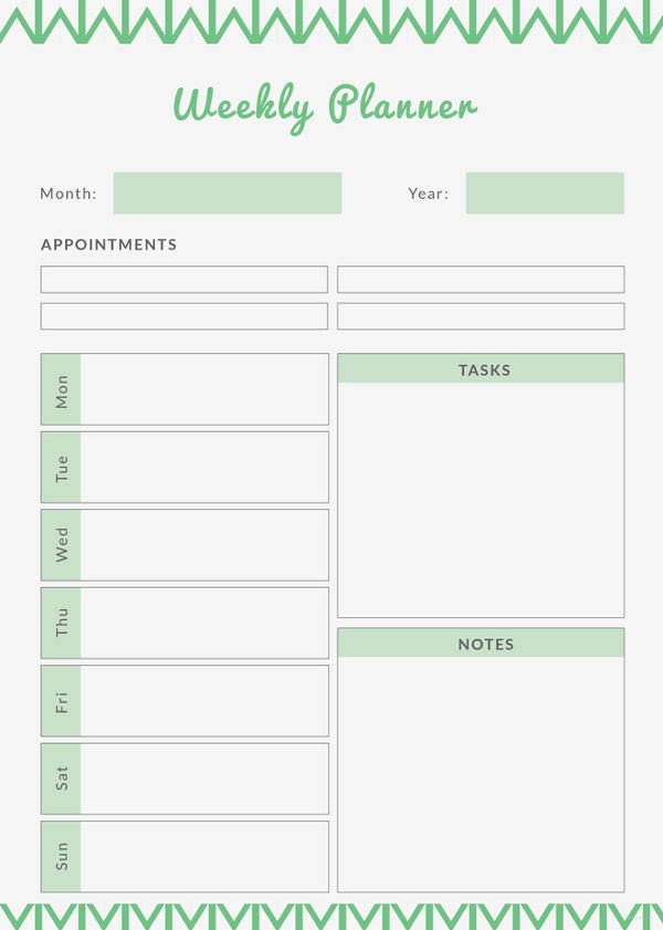 Weekly Meal Planner Template 9 Free PDF Word Documents