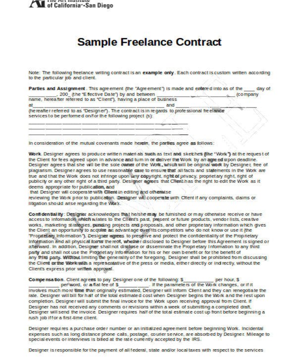 17 Freelance Contract Templates Docs Word Pages