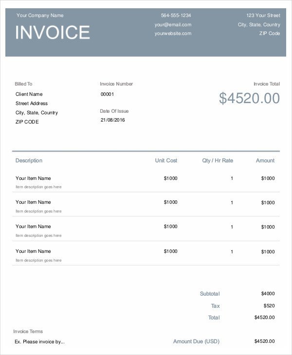 7 Freelance Invoice Examples & Samples Word PDF
