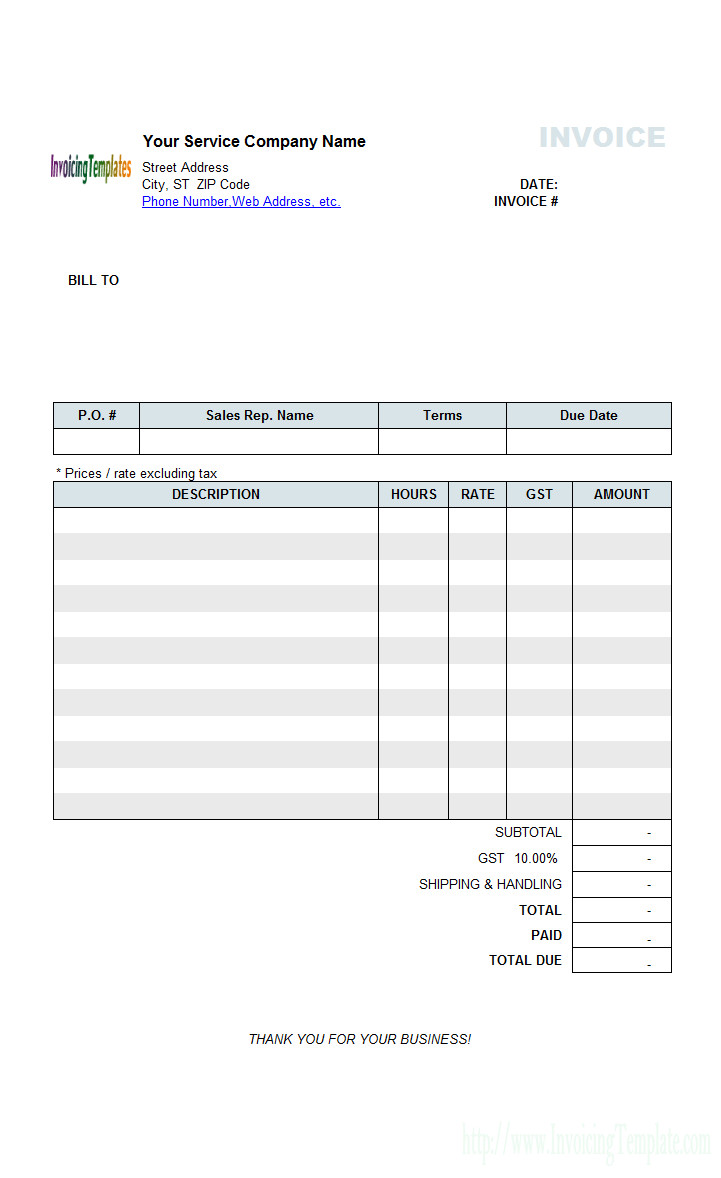 Contractor Invoice Templates Free 20 Results Found