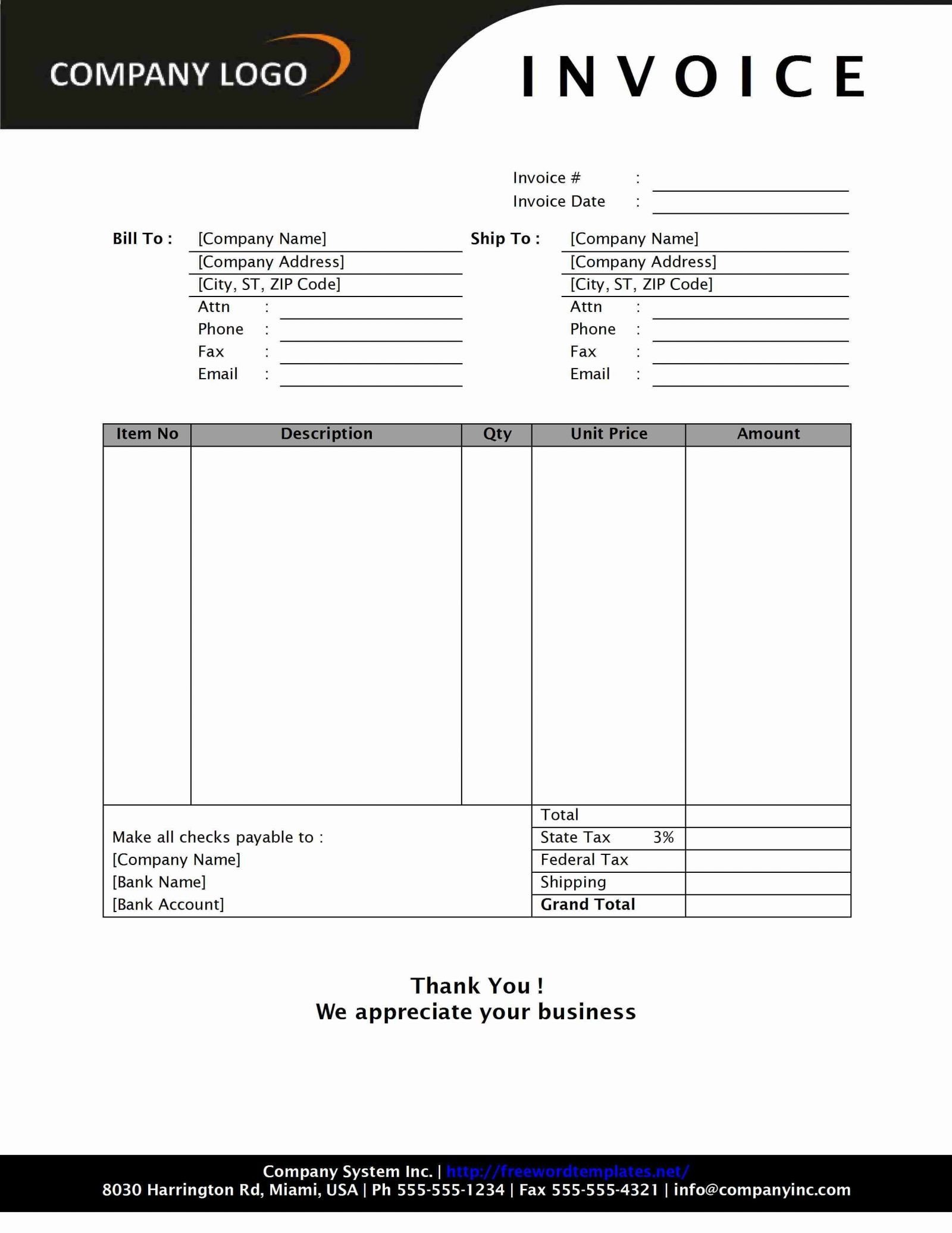 Hourly Invoice Template Hourlyservice Freelance Excel Pdf