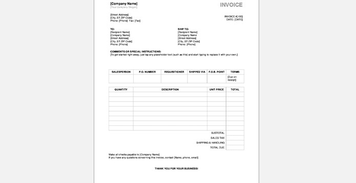 Freelance Invoice Template — Free answers to