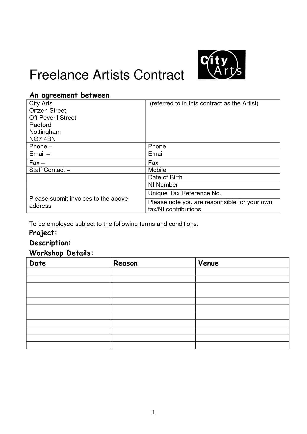 15 of Freelance Artist Contract Template