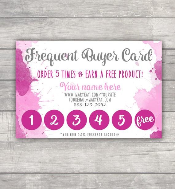 Frequent Buyer Punch Card MaryKay LulaRoe Younique R&F