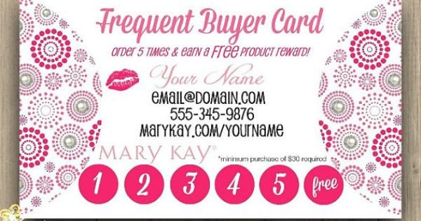 Mary Kay Frequent Buyer Card Business Card by