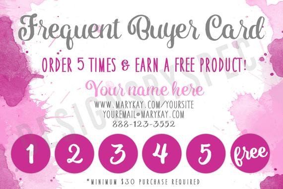  OFF coupon on Frequent Buyer Punch Card MaryKay