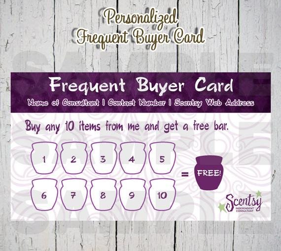 Personalized Frequent Buyer Card by aplusprints on Etsy