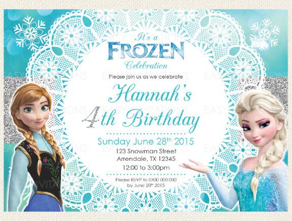 12 Frozen Birthday Invitation PSD AI Vector EPS