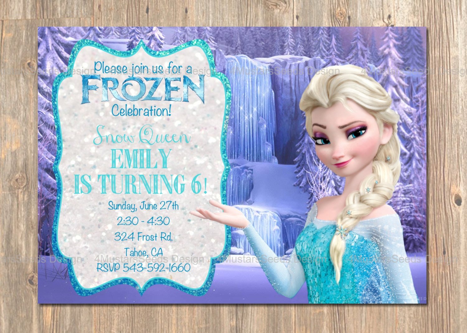 Frozen Birthday Invitation Elsa Frozen Invitation Printable