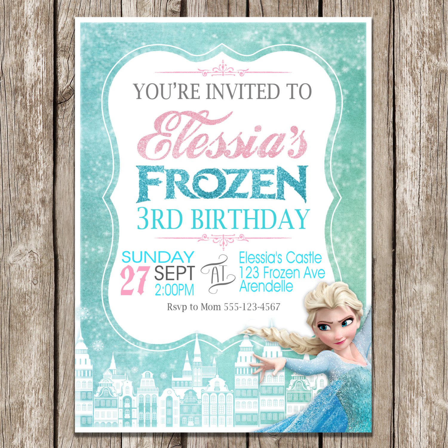 Frozen Birthday Invitation Frozen Birthday Party DIY