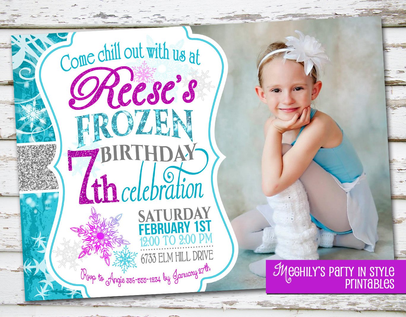Frozen Birthday Invitation with