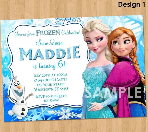 Frozen Invitation Frozen Birthday Invitation Disney Frozen