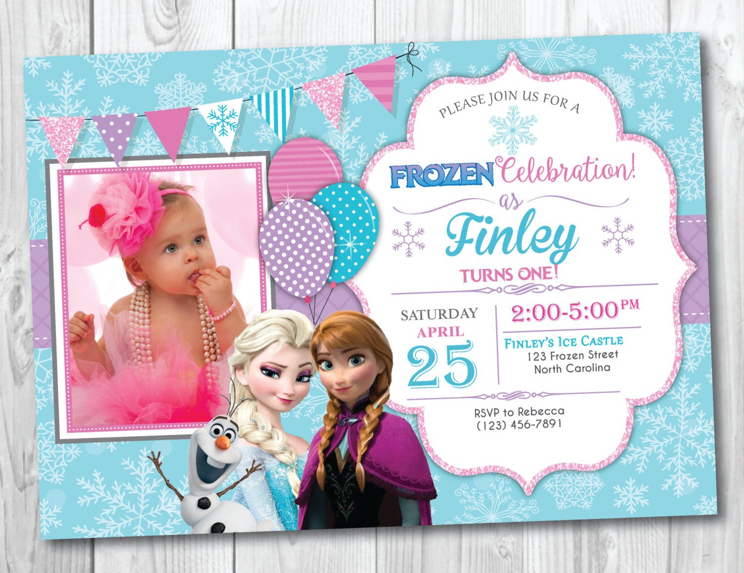 Frozen Birthday Invitation Printable With Frozen