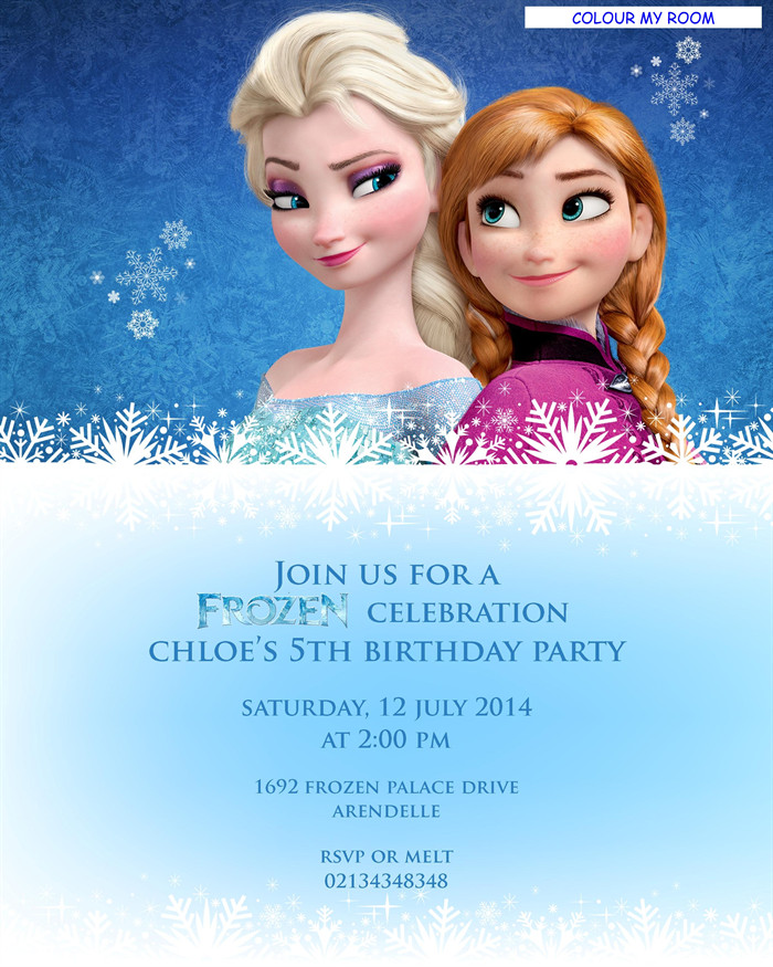 PRINTABLE FROZEN Birthday Party Personalised Invitation
