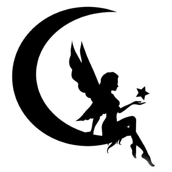 Fairy Silhouette Vector dxf File Free Download 3axis