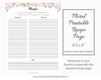 Full page recipe