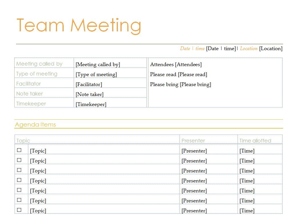 Best s of Work Meeting Agenda Template Fun Meeting